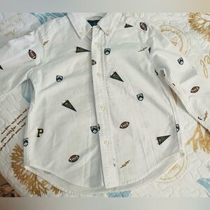 Ralph Lauren White Shirt with Embroidered Accents